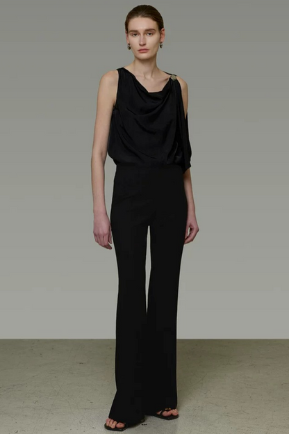 Elegant Black Flared Pants