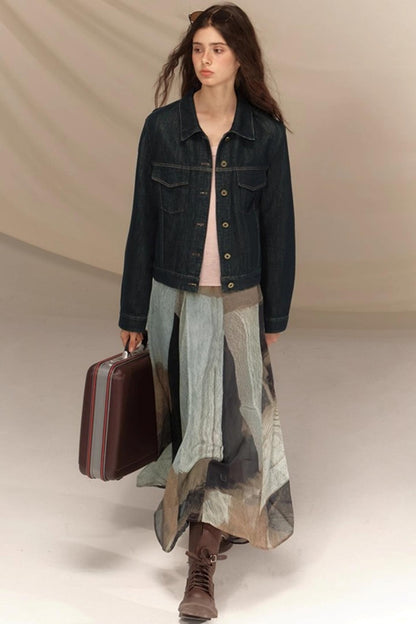 Raw Washed Amber Denim Jacket