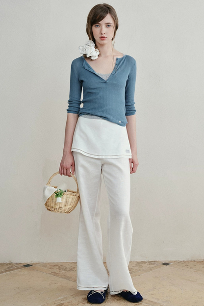Lyocell Linen Skirt Pants