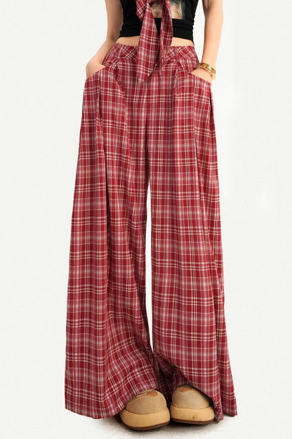 American Retro Plaid Pants