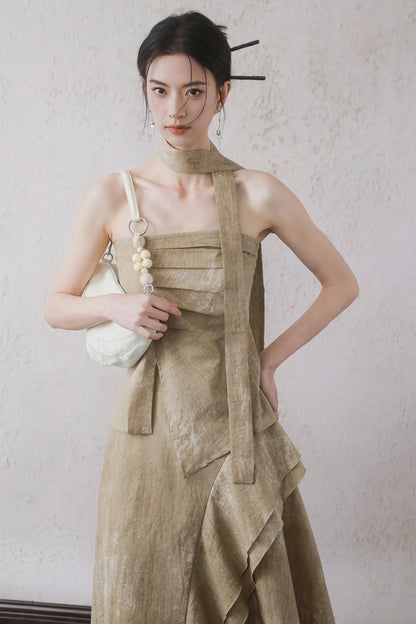 Oat-Dyed Lotus Leaf Ribbon Set