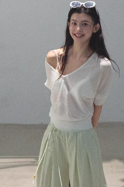 Distant Tenderness Knit Camisole Set