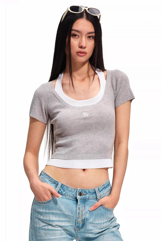 Versailles Wool Patchwork Top