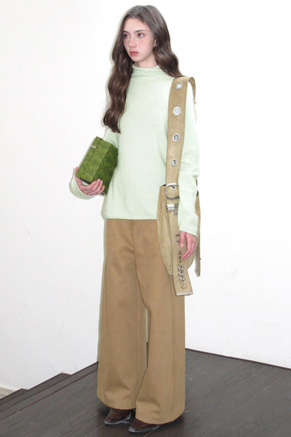 Sandstone Silhouette Velvet Denim Pants