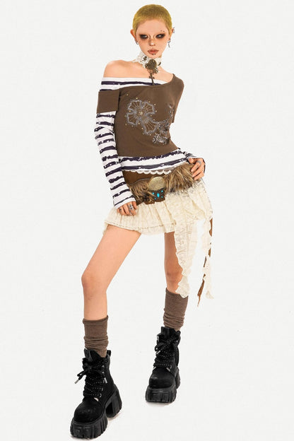 Cool Original Retro Lace Short Skirt