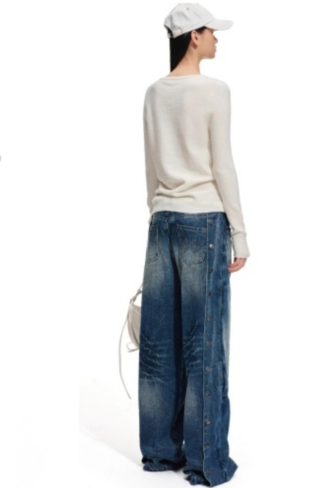 Alpaca Wool V-Neck Sweater