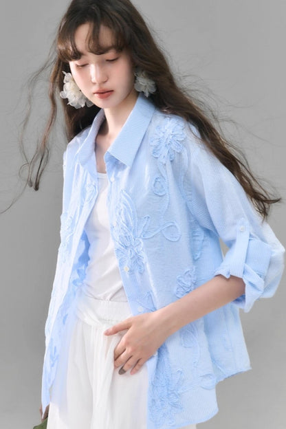 Flower Vine Long Sleeve Shirt Set-Up