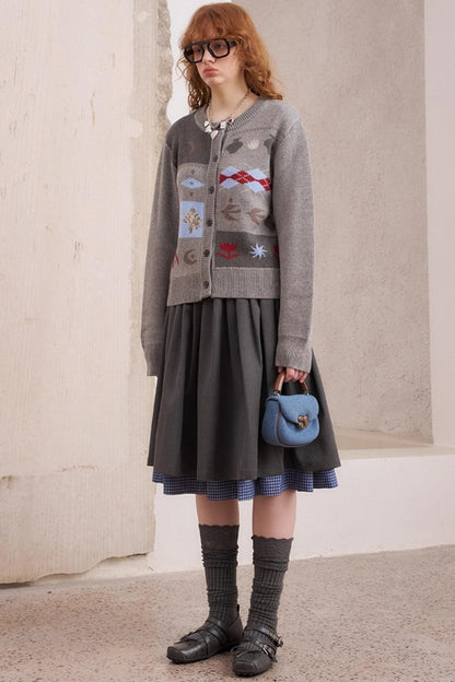 Knitted Fair Isle Cardigan