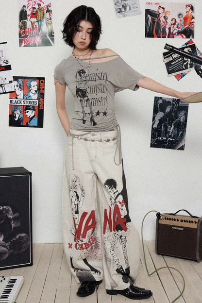 Ripped Off-Shoulder Blouse
