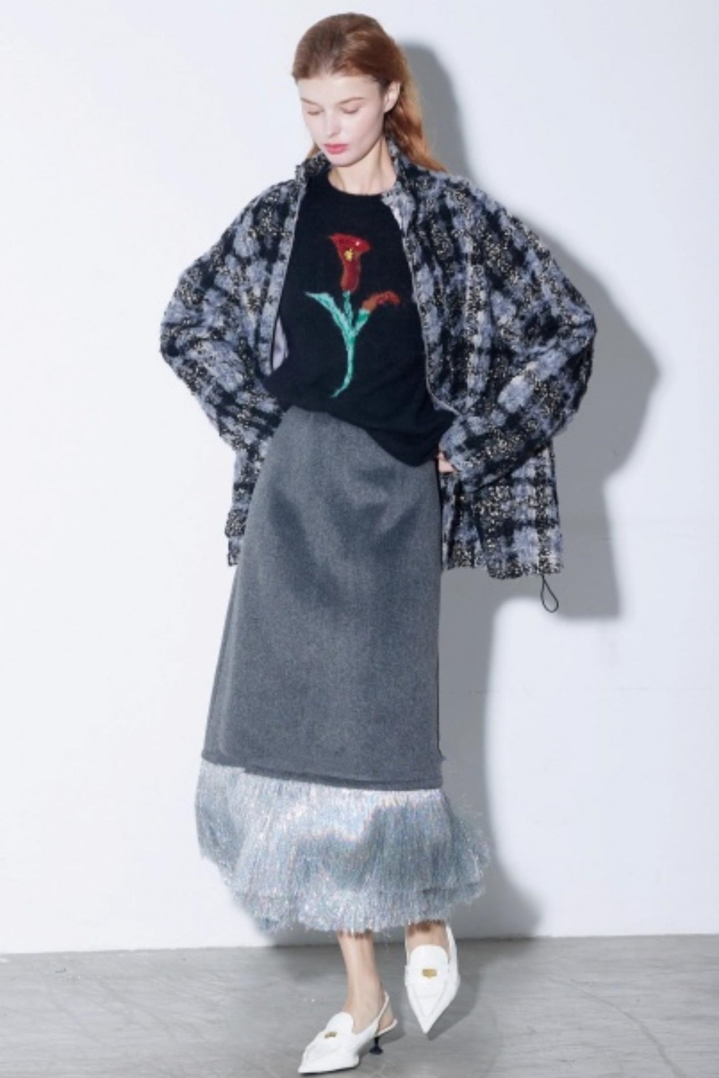 Alpaca Wool Sequin Sweater