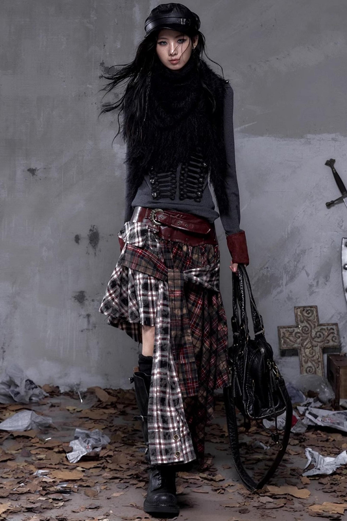 Vintage Fringe Triangle Scarf