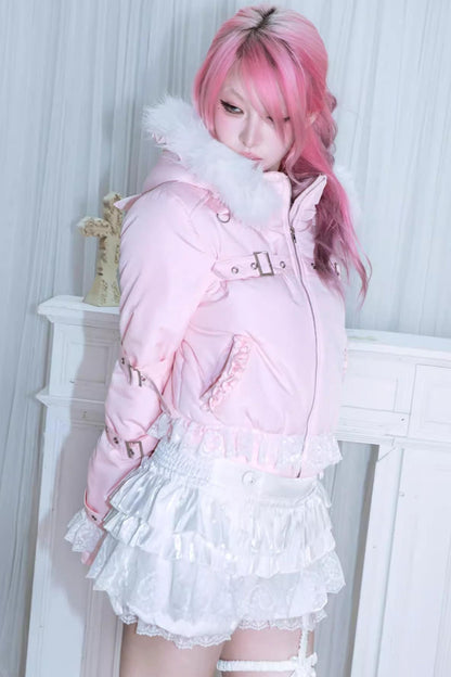 Detachable Hat Punk Jacket