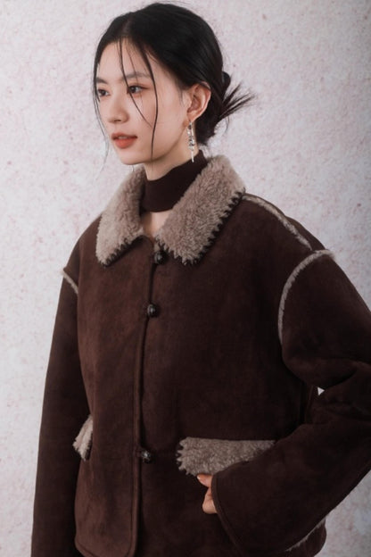 Brown Berry Plush Jacket