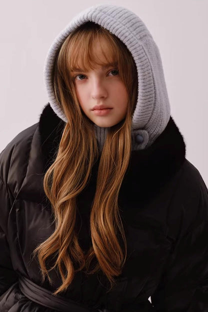 Sheep Wool Knit Balaclava