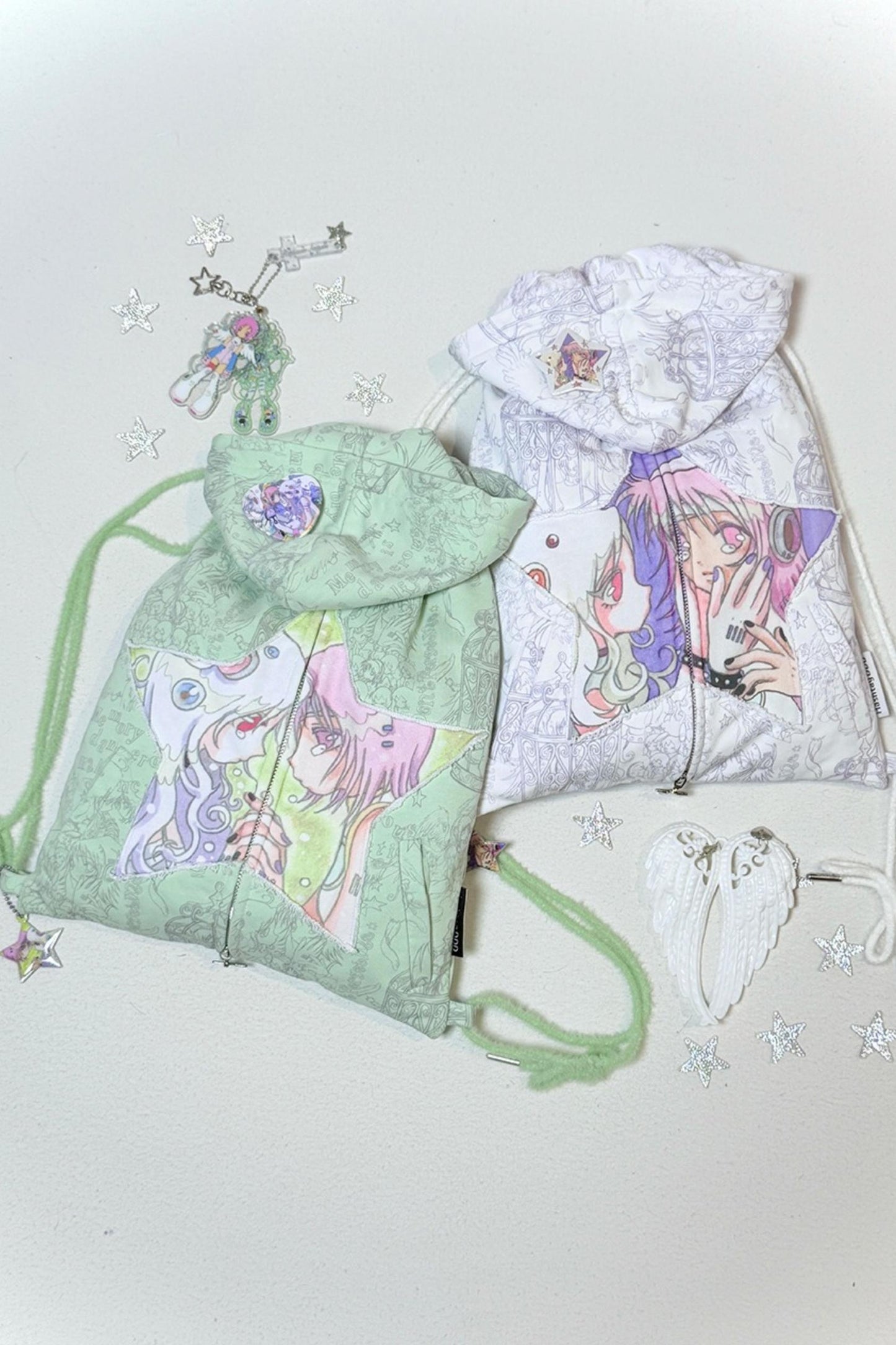 Dreamcore Double Shoulder Sweatshirt Drawstring Bag