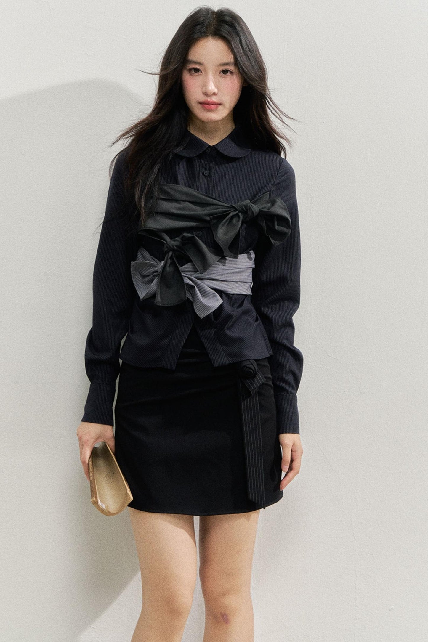 Butterfly Strap Long-Sleeved Shirt