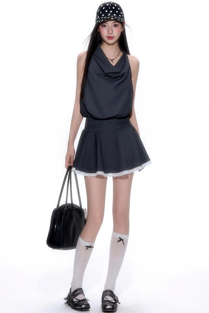 Lace-Trimmed A-Line Summer Dress