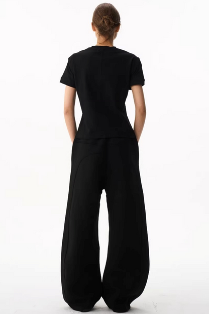 Solid Color Slim-Fit T-Shirt