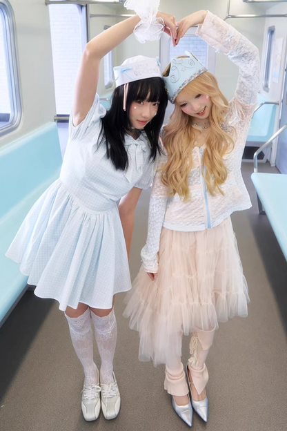 Peach Pink Puffy Skirt