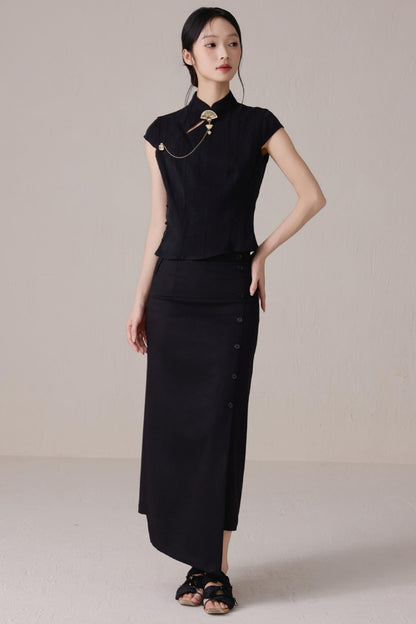 Black High-Waist Skirt