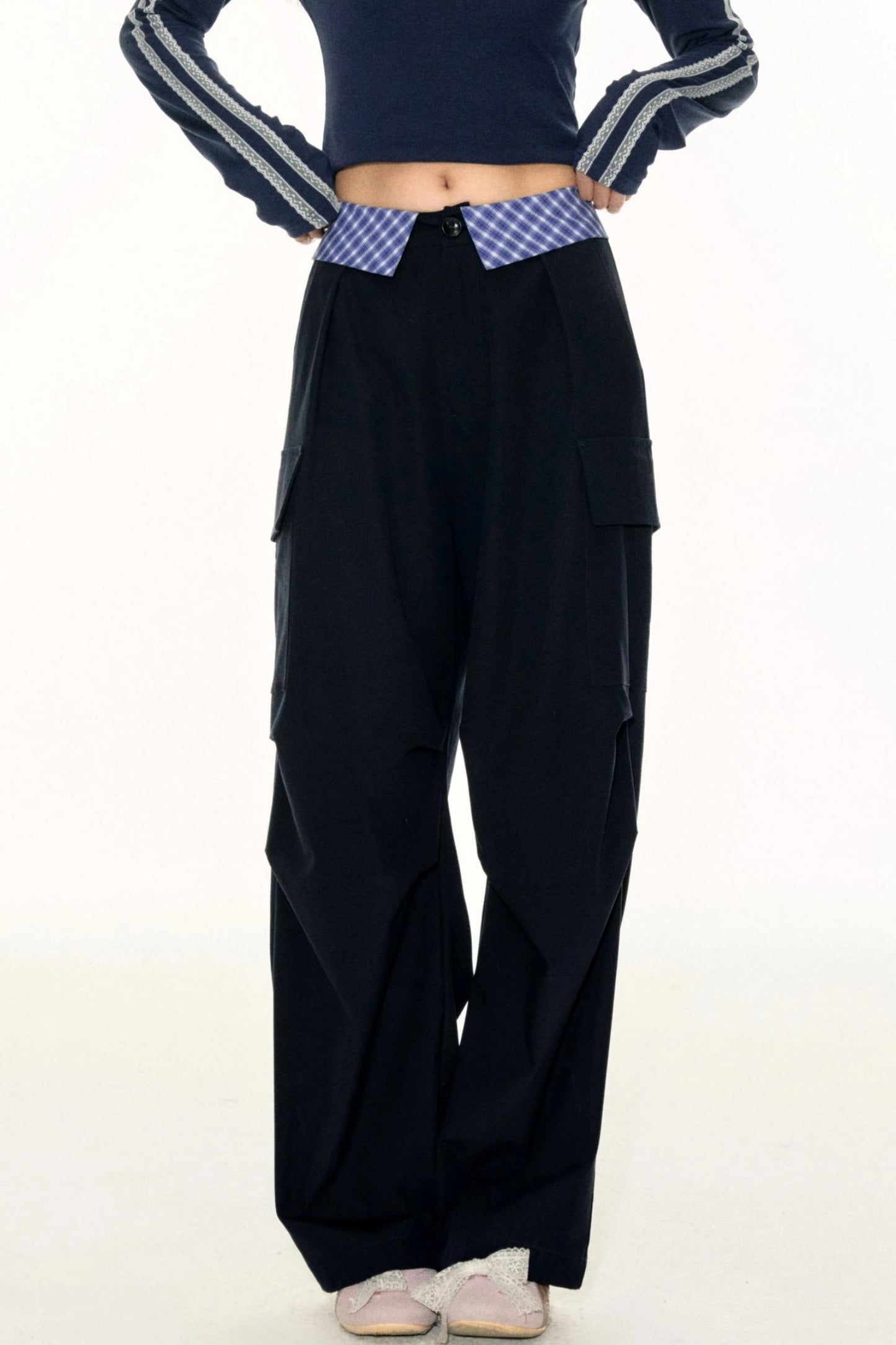 Blaue Cargohose