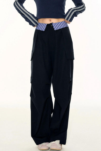 Blaue Cargohose