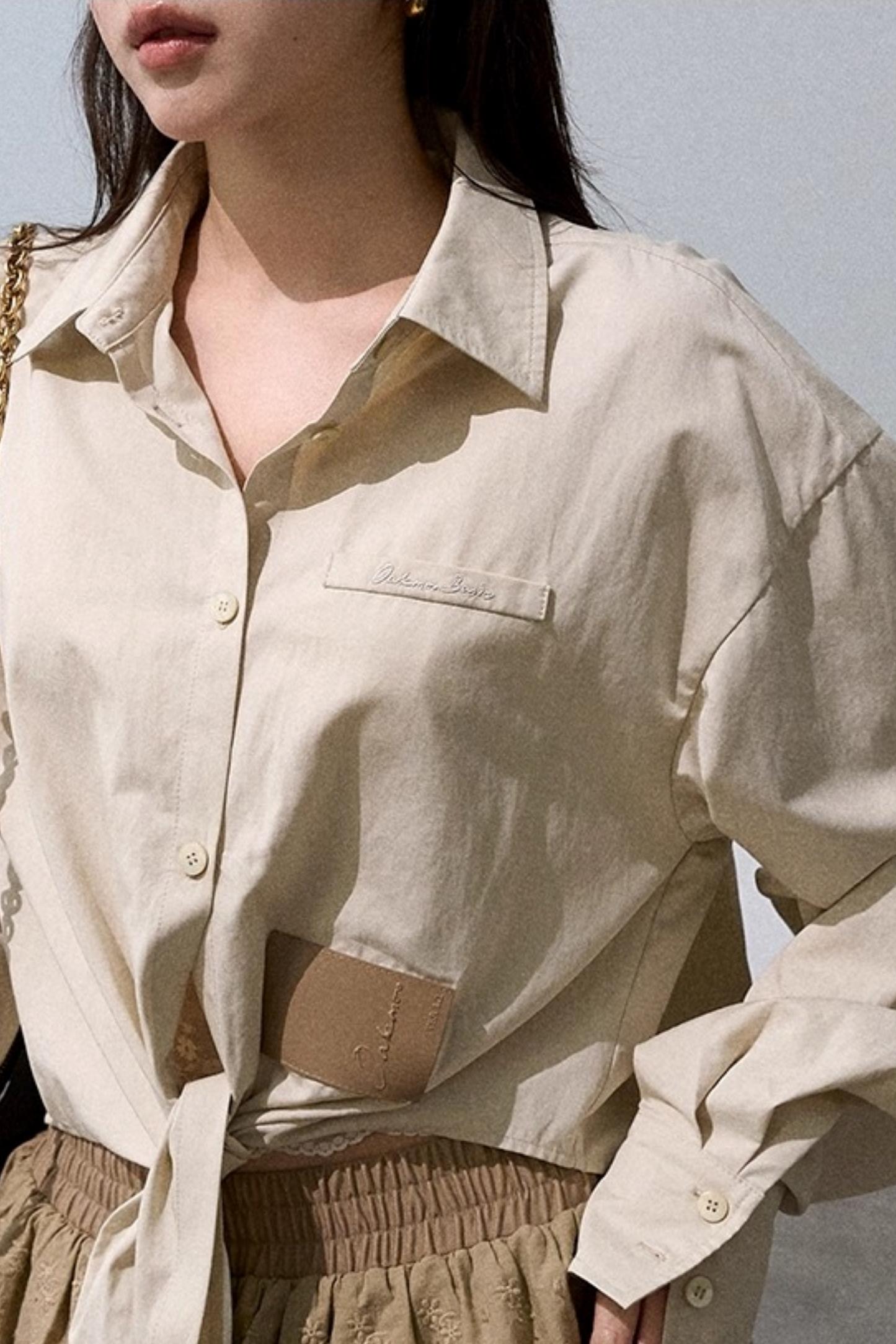 Lyocell Cotton Strap Shirt