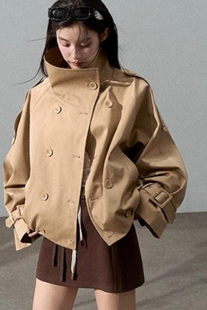 Stand-Up Silhouette Trench Coat