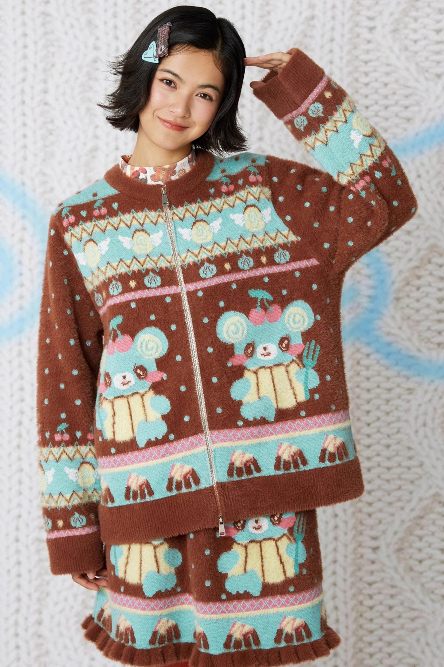 Chocolate Bear Knitted Sweater Set-Up