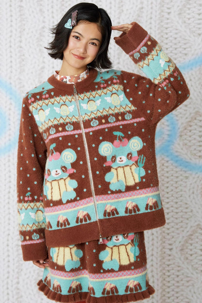 Chocolate Bear Knitted Sweater Set-Up