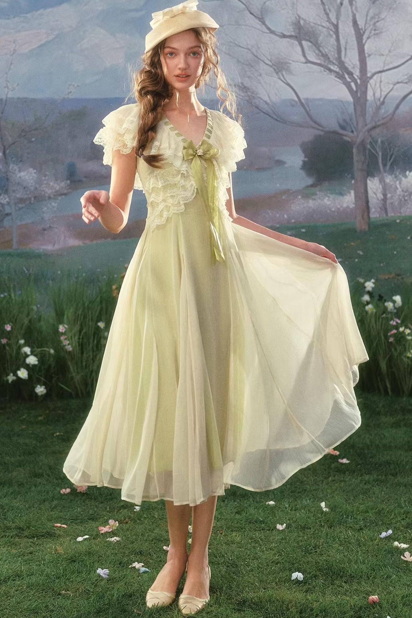 Spitzenkleid Grüne Fee