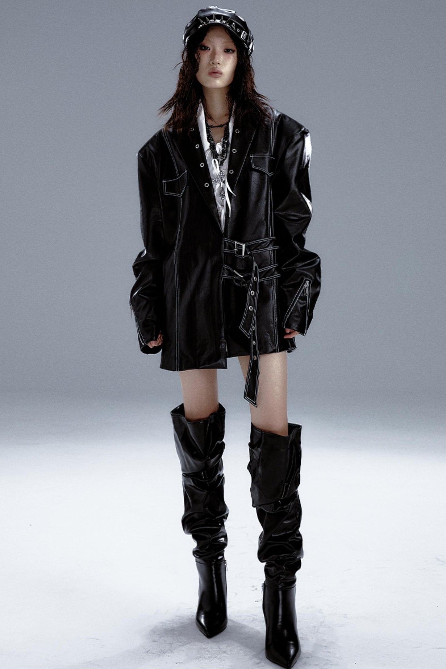 Dark Punk Leather Jacket