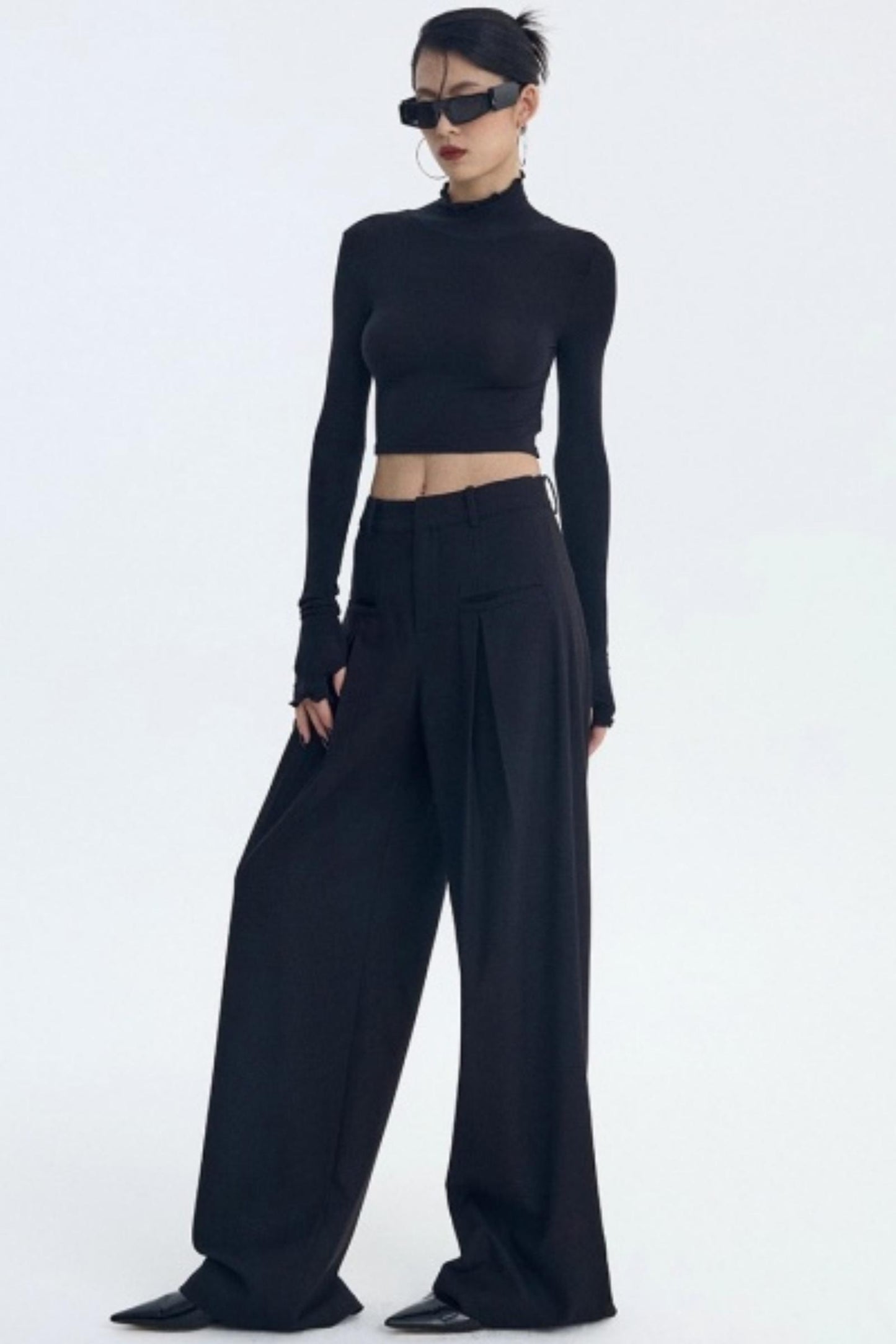 Intellectual Black Pleated Pants