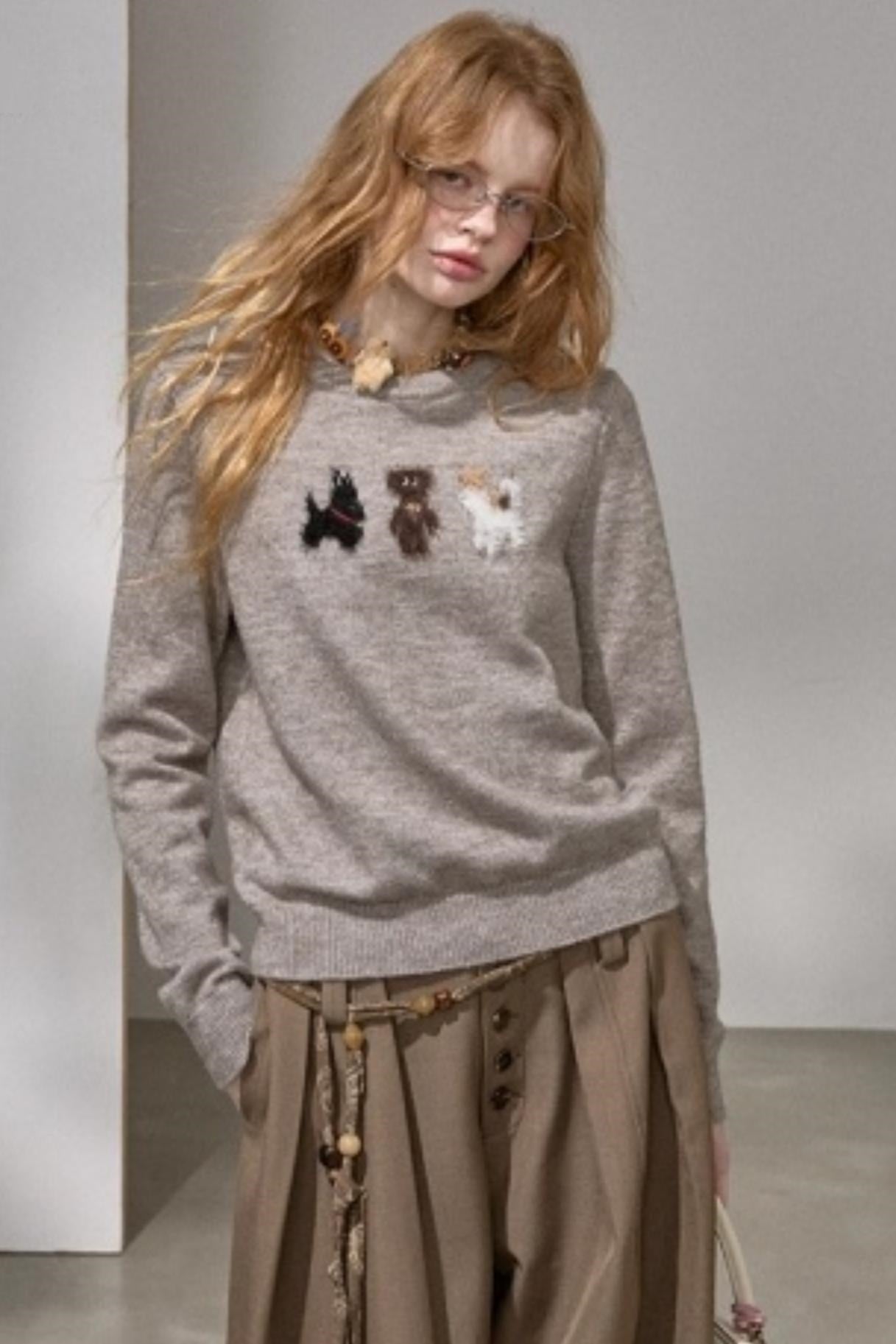 Faux Mink Fur Knit Sweater