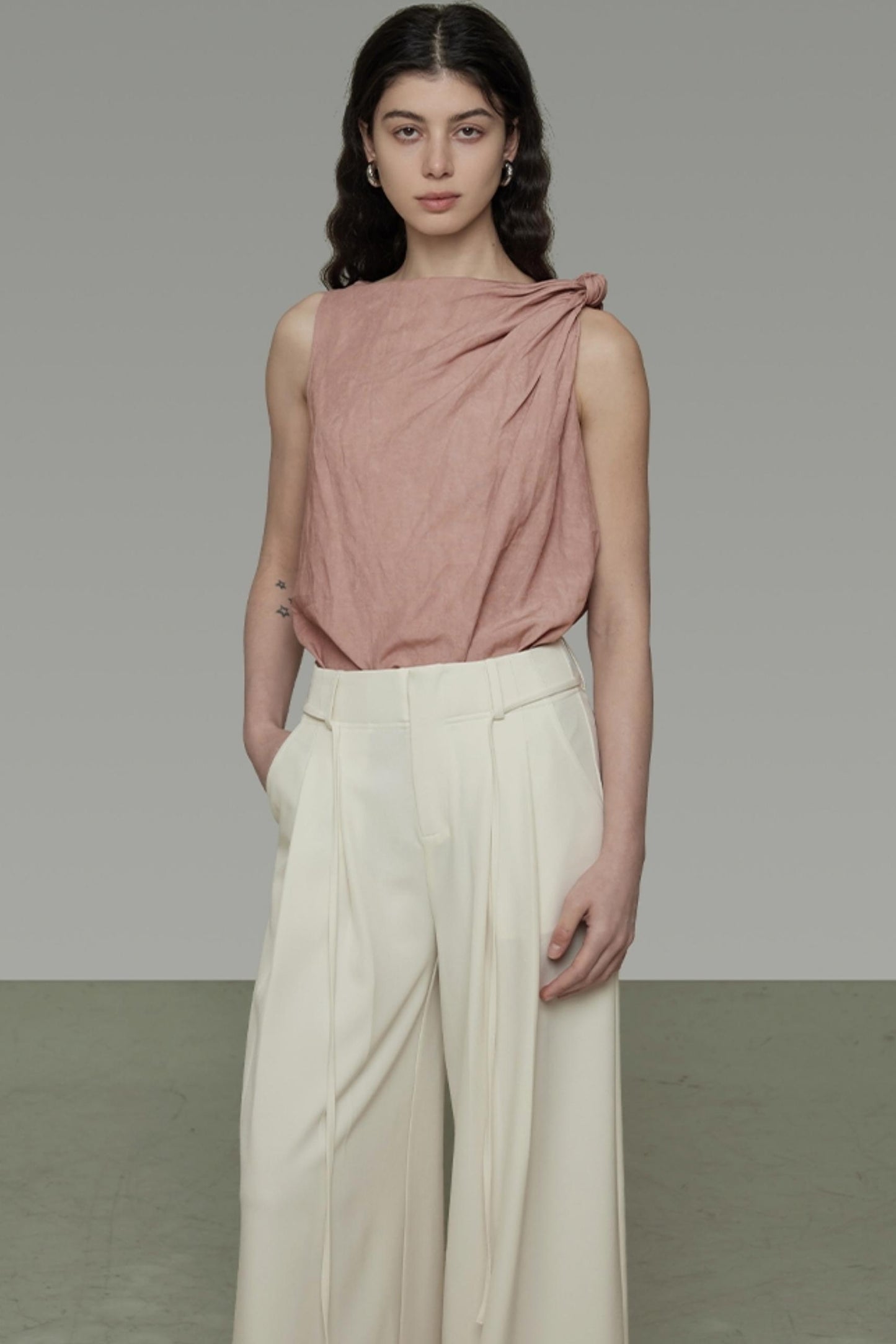 Twisted Pink Sleeveless Camisole