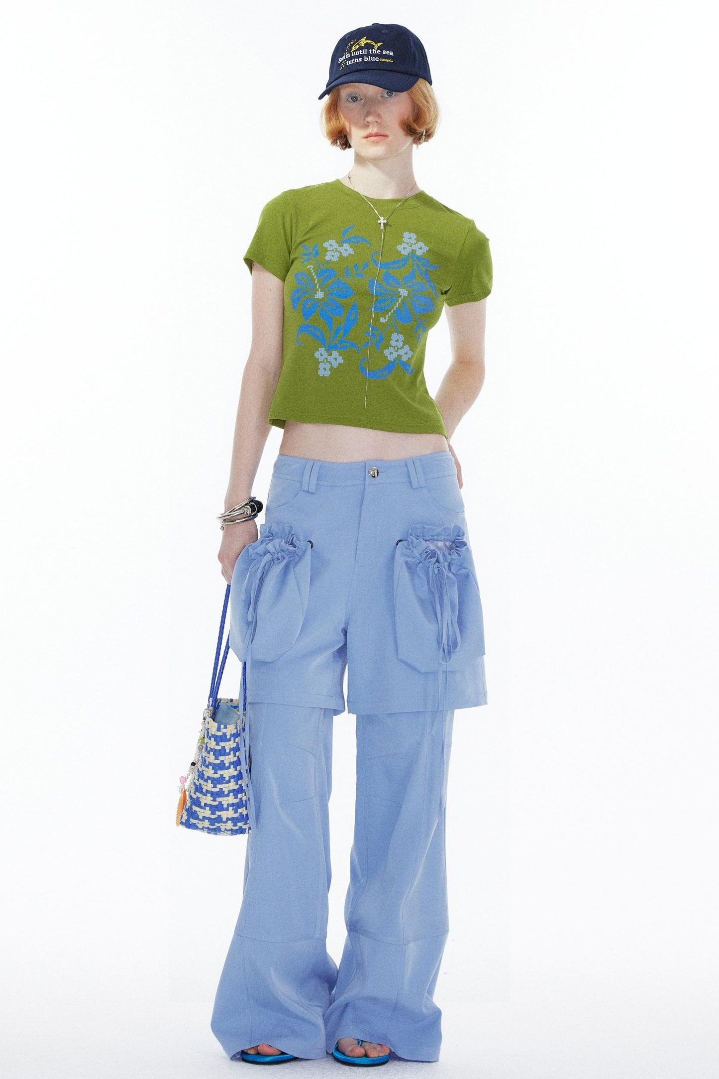 Sky Blue Straight Leg Pants