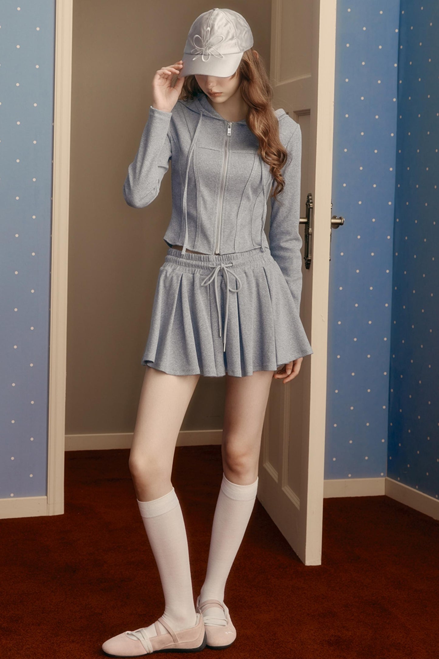 Casual Preppy Style Skirt