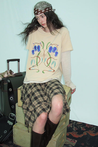 Brushed Knit Long Sleeve T-shirt