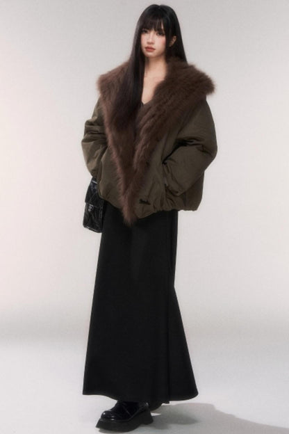 Thick Wool A-Line Skirt