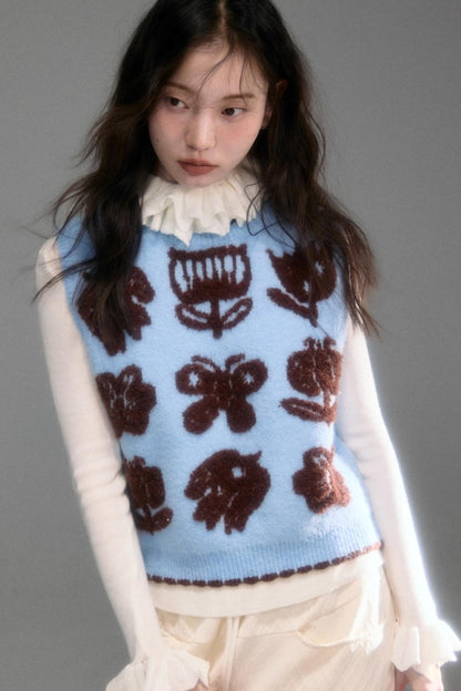 Velvet Jacquard Cardigan Set-Up