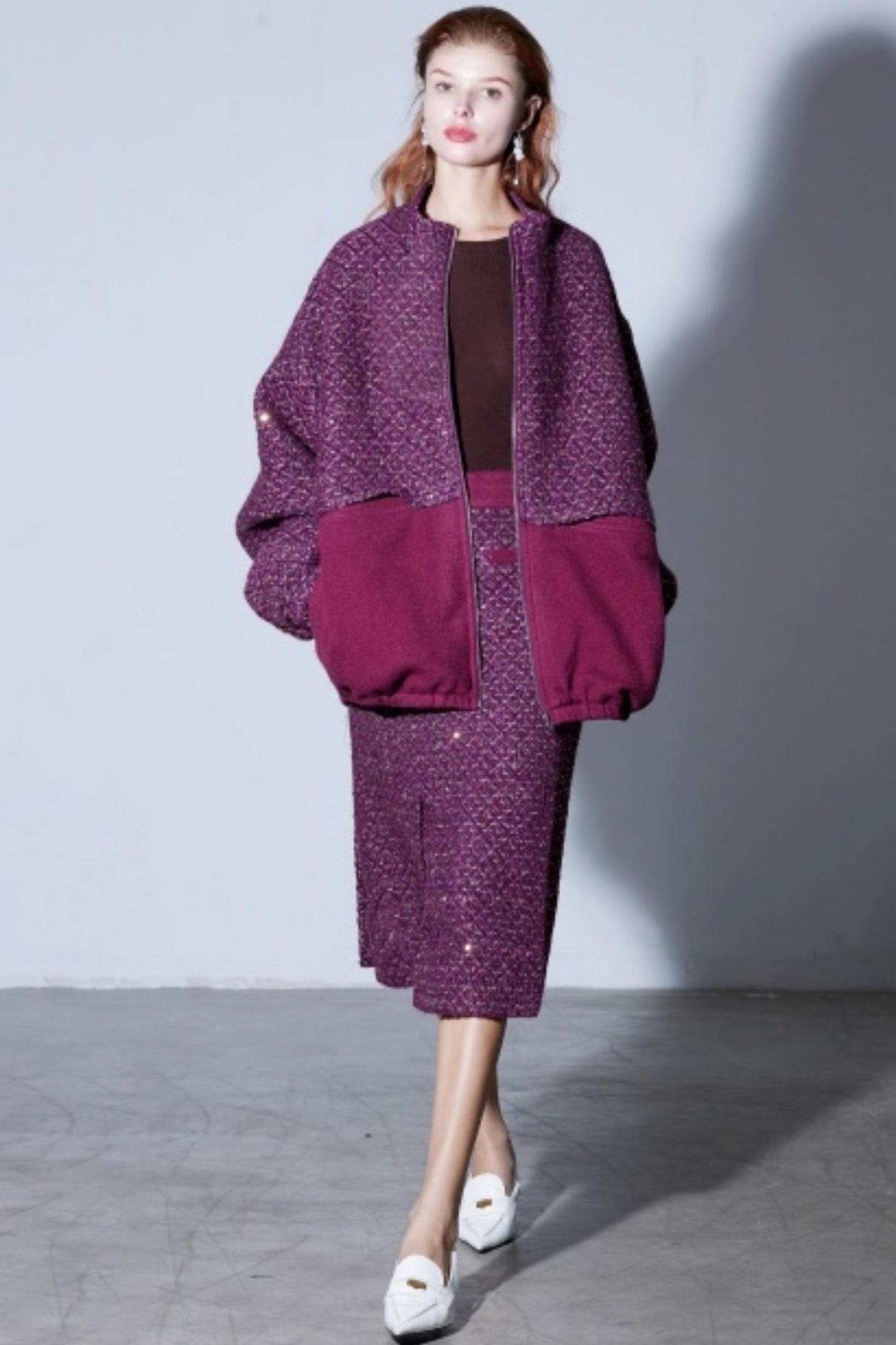 Deconstructed Wool Tweed Jacket Set-Up