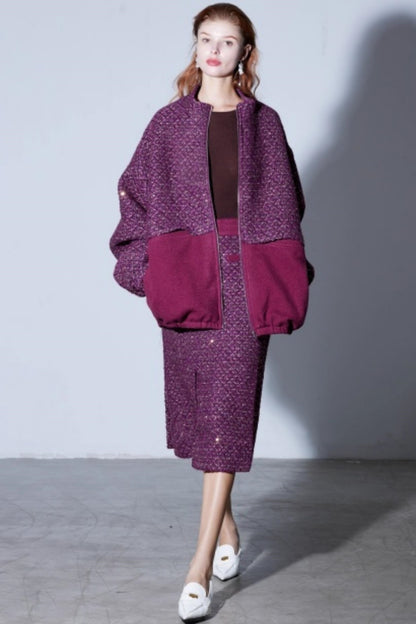 Deconstructed Wool Tweed Jacket Set-Up