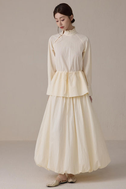 Romantic Cloud A-Line Skirt