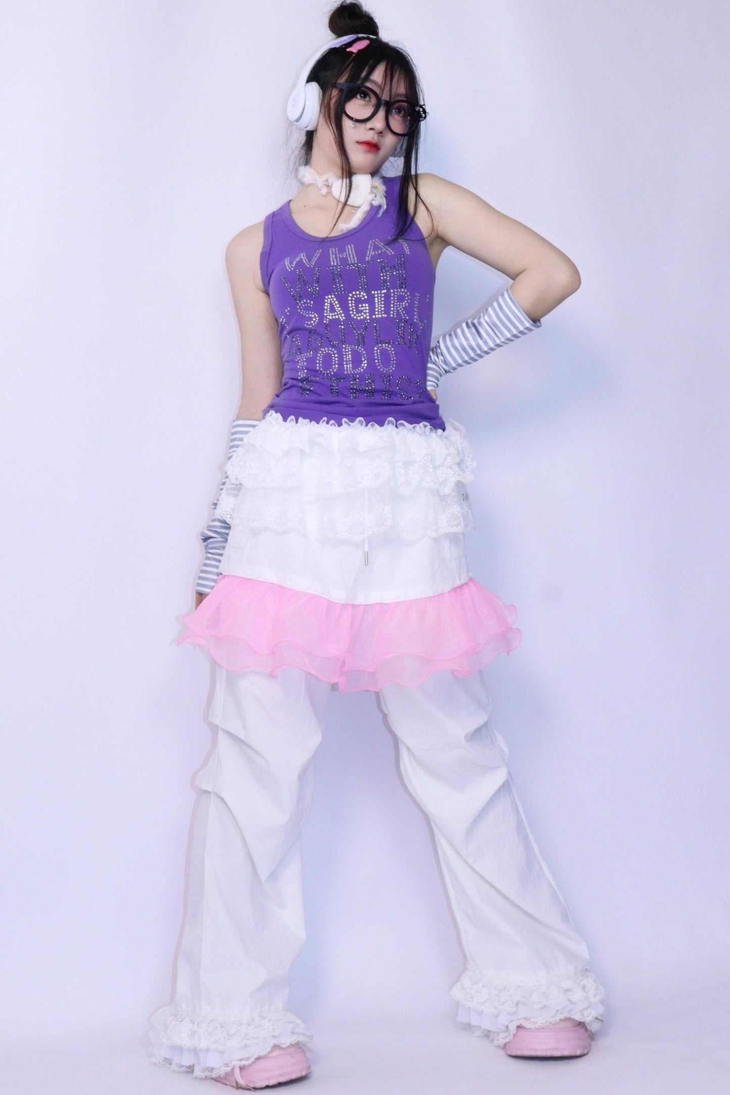 Cute Lace Wide-leg Pants