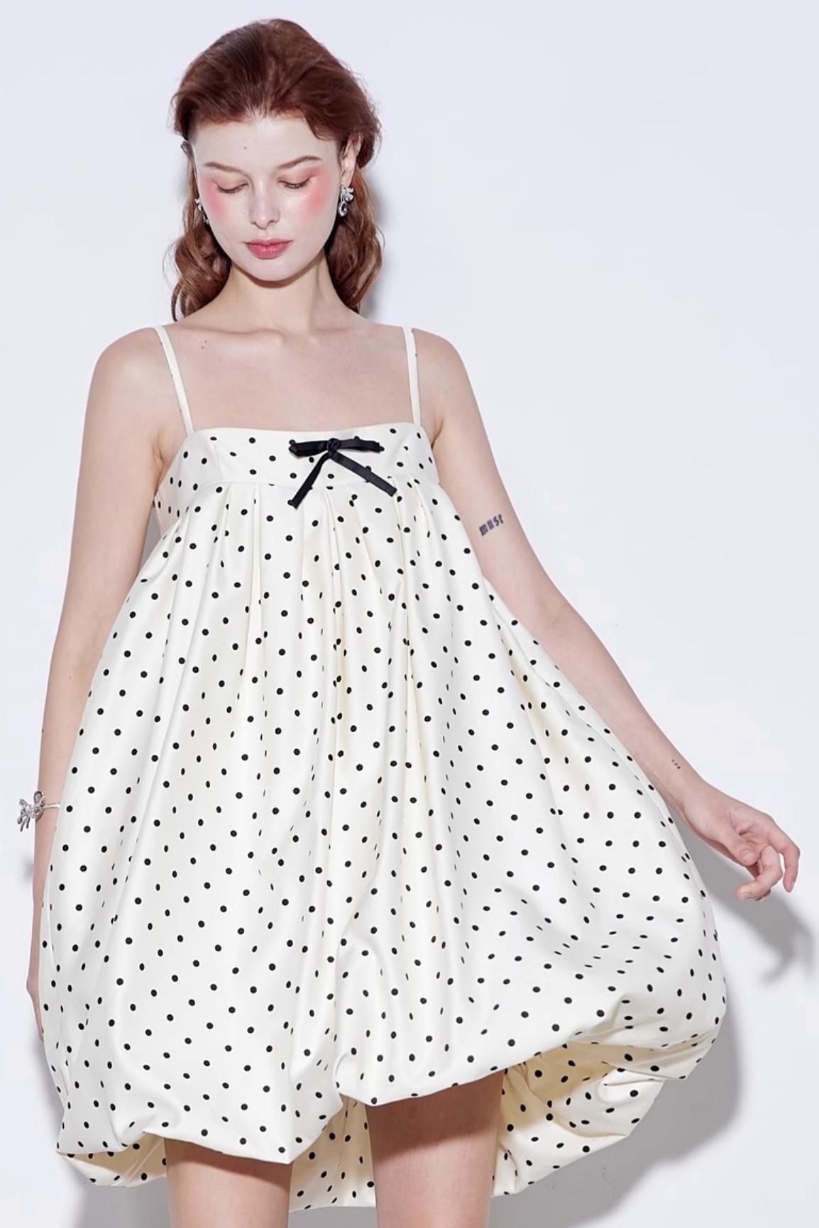 Vintage Polka Dot Camisole Dress