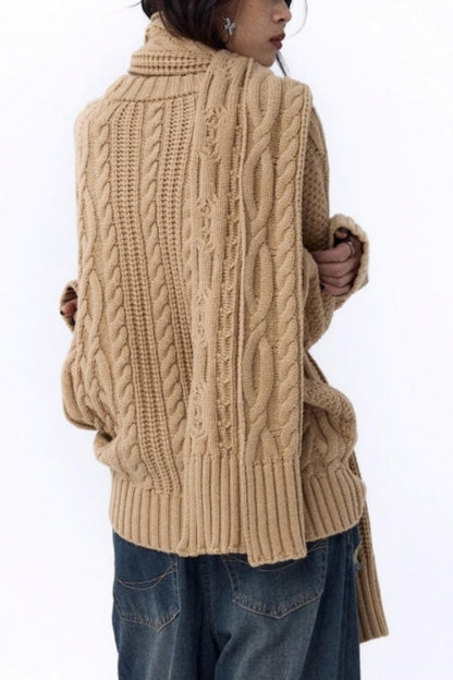 Vintage Paris Gray Knit Scarf