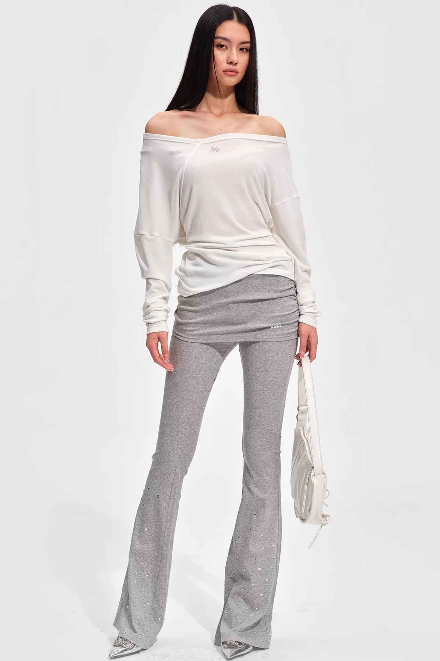 Glitzernde Strass-Strickhose