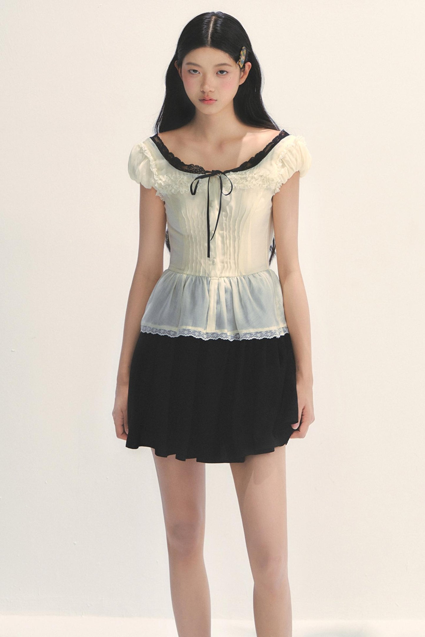 Vintage Pleated Tea Top