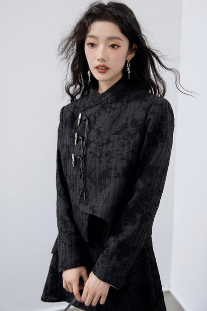 Chinese Disc Buckle Fashion Jacket Set-Up