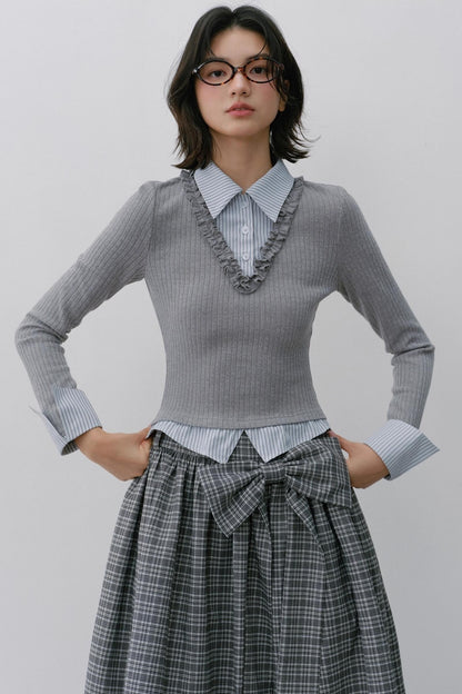 Patchwork Striped Top